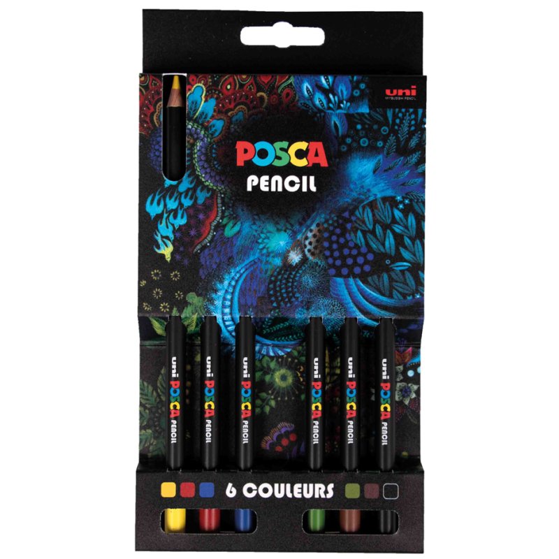 POSCA crayons de couleur PENCIL KPE200, 12 pièces, étui cartonné